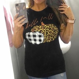 Hello Fall Fitted Tee